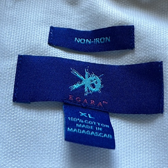 EGARA MENS WHITE NON-IRON COTTON DRESS SHIRT IN SZ XL…100% NON-IRON COTTON…NICE! - Picture 4 of 7